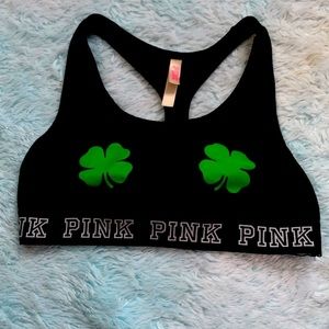 Victoria’s Secret PINK Sports Bra w/ Clovers